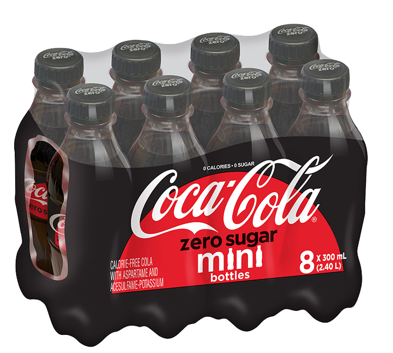 Coca-Cola bottles shrink wrapped with Cryovac