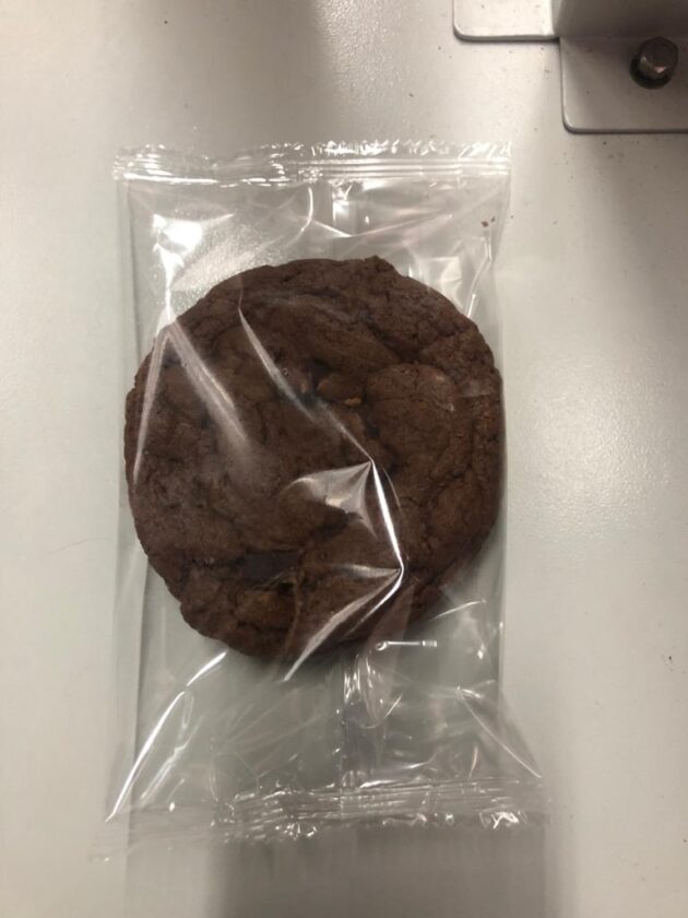 Bagged Cookie with a Flow Wrapper
