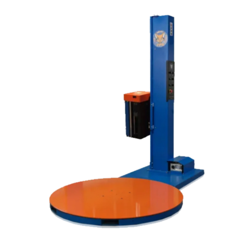 The FOX FPS-200 Semi-Automatic Pallet Wrapper can wrap 1-40 loads per hour.