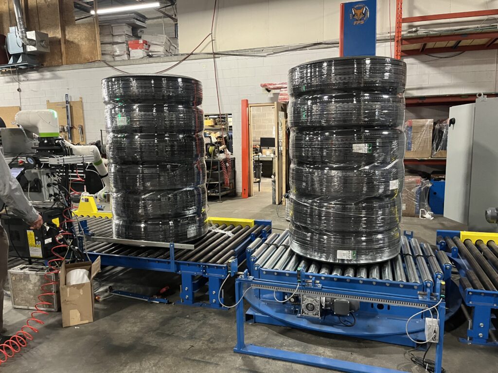 FPS 600 Wrapping a Stack of Tires