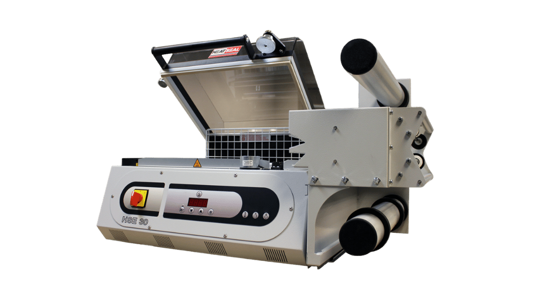 Heat-Seal HSE-30 One-Step Shrink Unit: Space-Saving, Verdatile Packaging Solution.