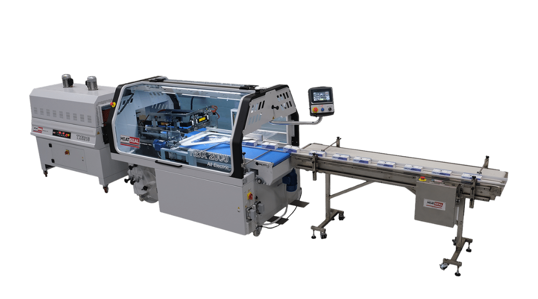 Heat-Seal HDX-2000 Automatic L-Sealer System: All-Electric Shrink Wrapping & Sealing in One Compact Solution.